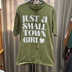 Green Graphic Tee - Just a Small Town Girl